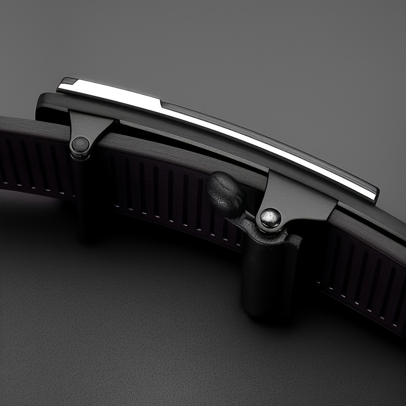 Unisex Adjustable Automatic Buckle Faux Leather Belt Fashionable Rock Punk Style